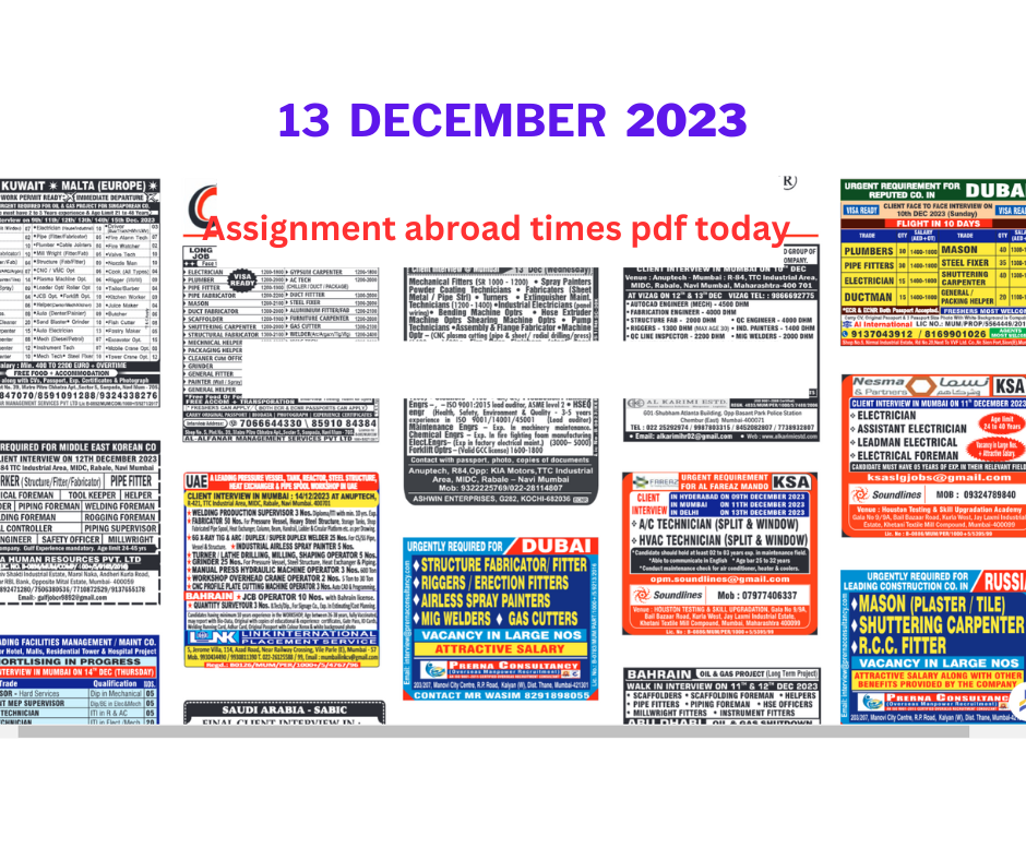 Assignment abroad times pdf today