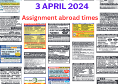 Assignment Abroad Times Today newspaper PDF download, 3 April 2024