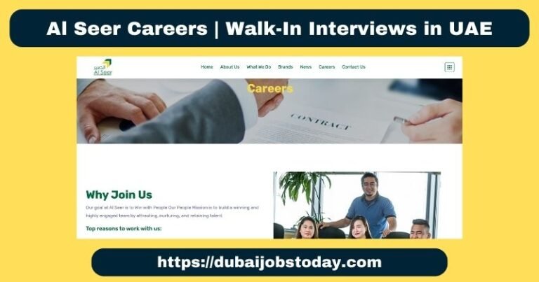 Al Seer Careers | Walk-In Interviews in UAE