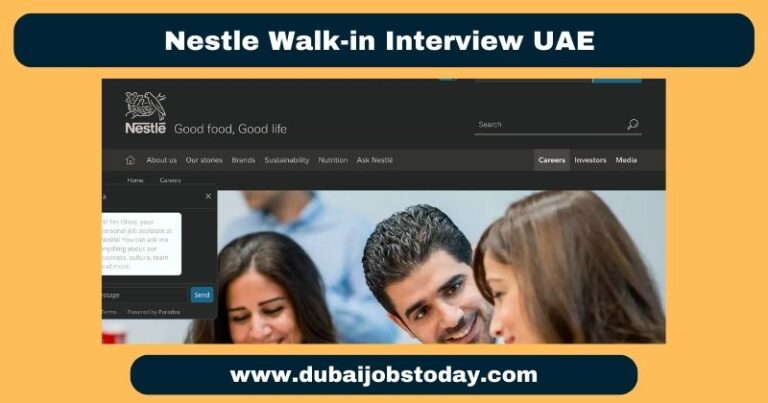 Nestle Walk-in Interview UAE 2025 | Freshers Jobs